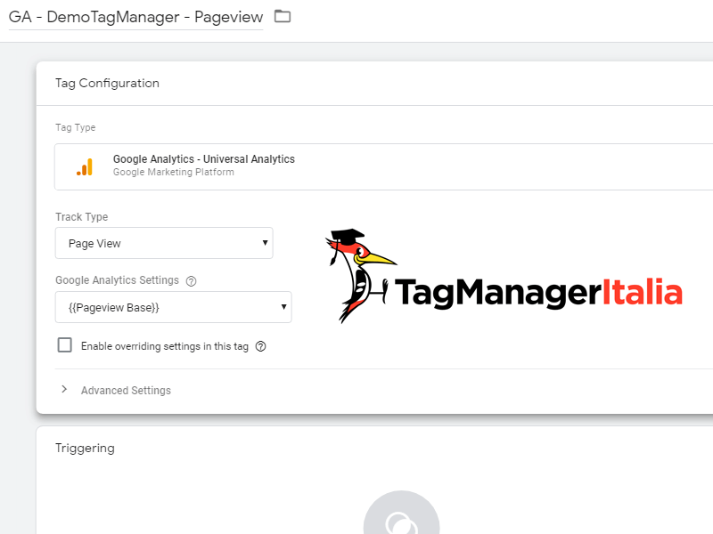 tag analytics variabile ga google tag manager