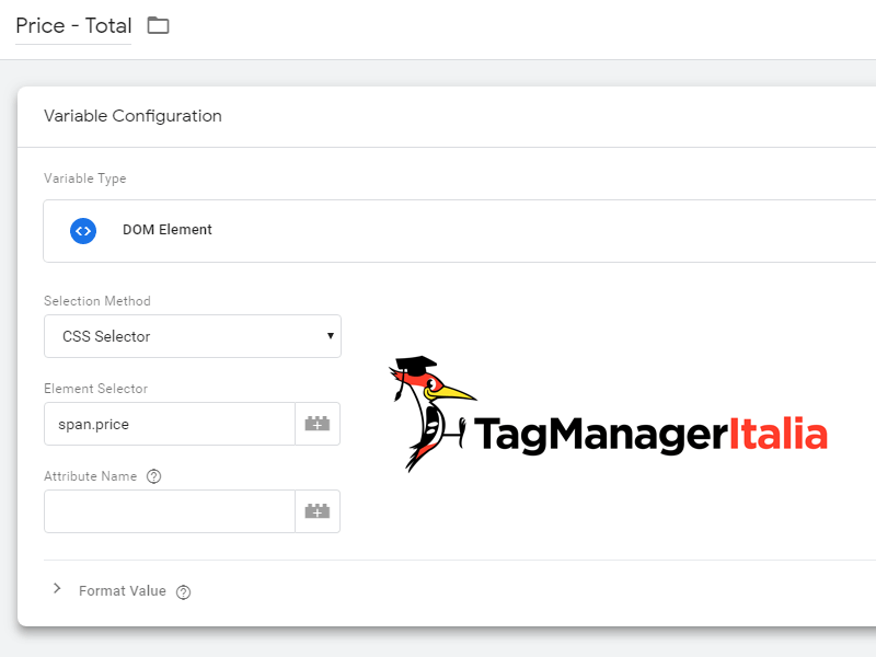 variabile implementare transazione pixel facebook google tag manager