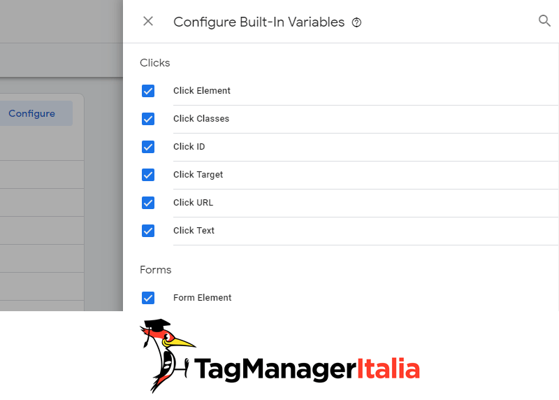 variabili click google tag manager