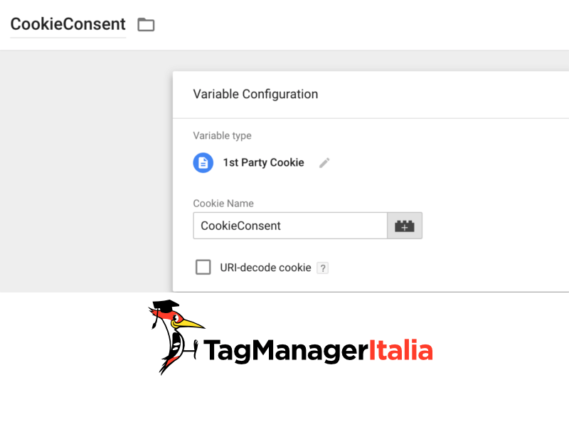 step 2 costante cookiesent google tag manager