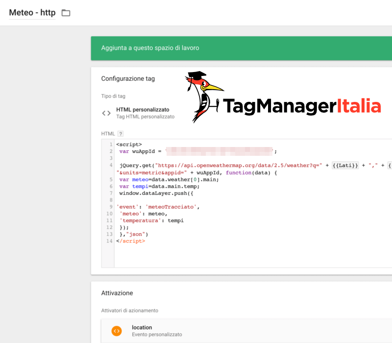 tag meteo http google tag manager