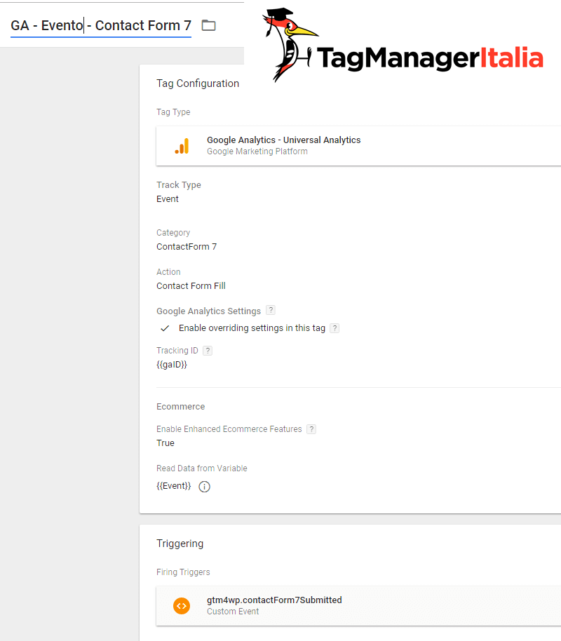 tag tracciare plugin contact form 7 google tag manager