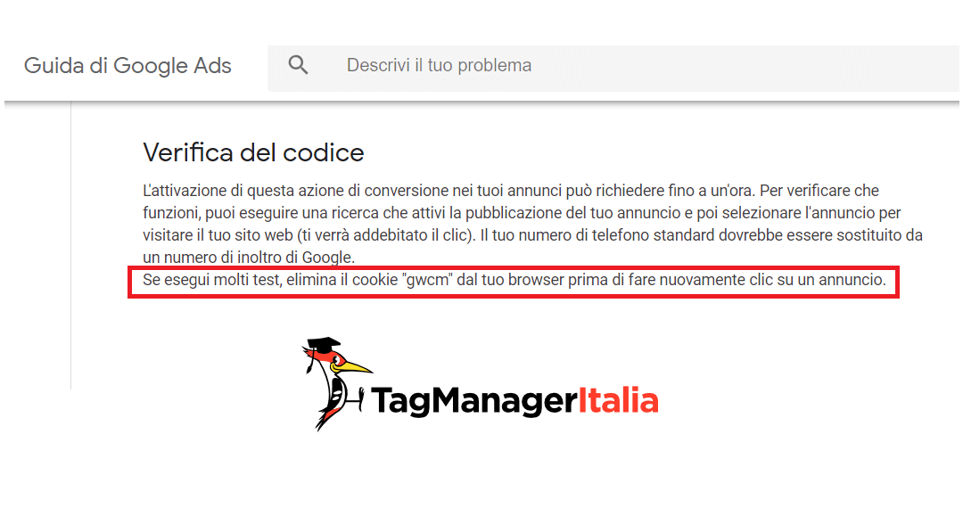 guida ufficiale google ads per verificare il monitoraggio chiamata telefonica