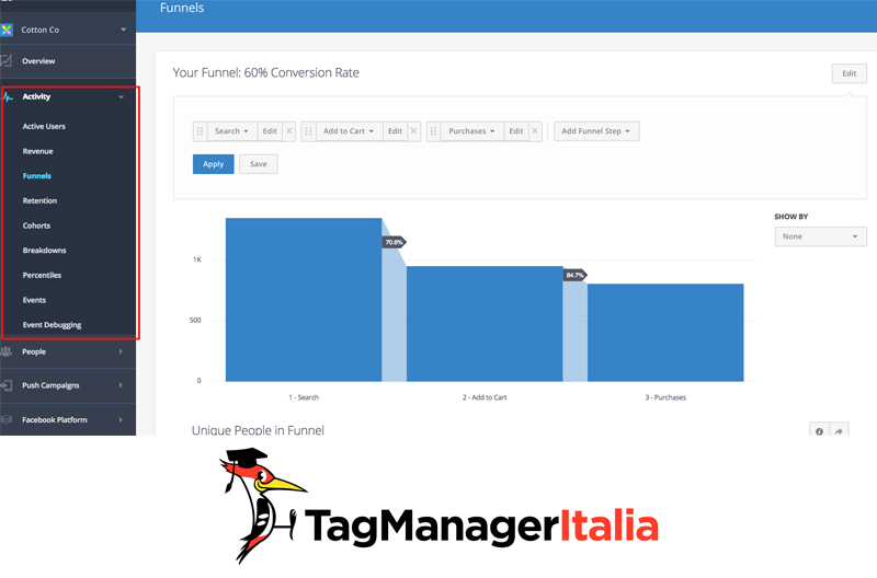 Funnel facebook analytics