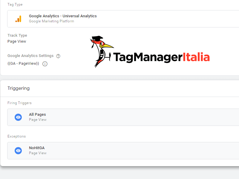 aggiungi eccezione cookie google tag manager