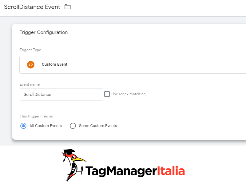 attivatore tracciare scroll pagina google tag manager