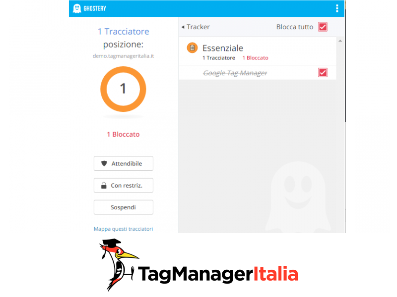 ghostery blocca GTM 1