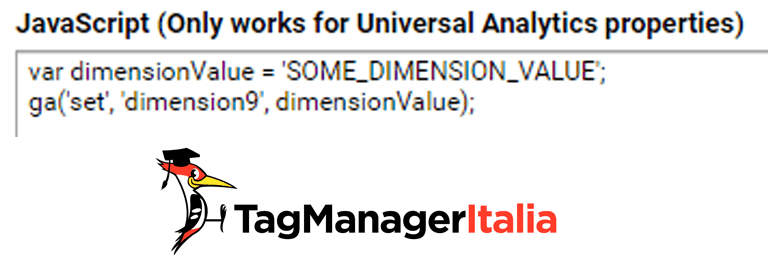 indice dimensione personalizzata google analytics