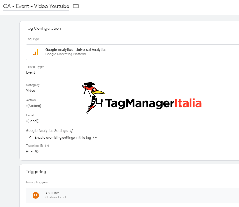 tag2 tracciare video youtube embeddati google tag manager