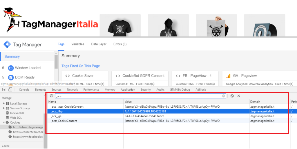 step 6 debug cookie saver with GTM