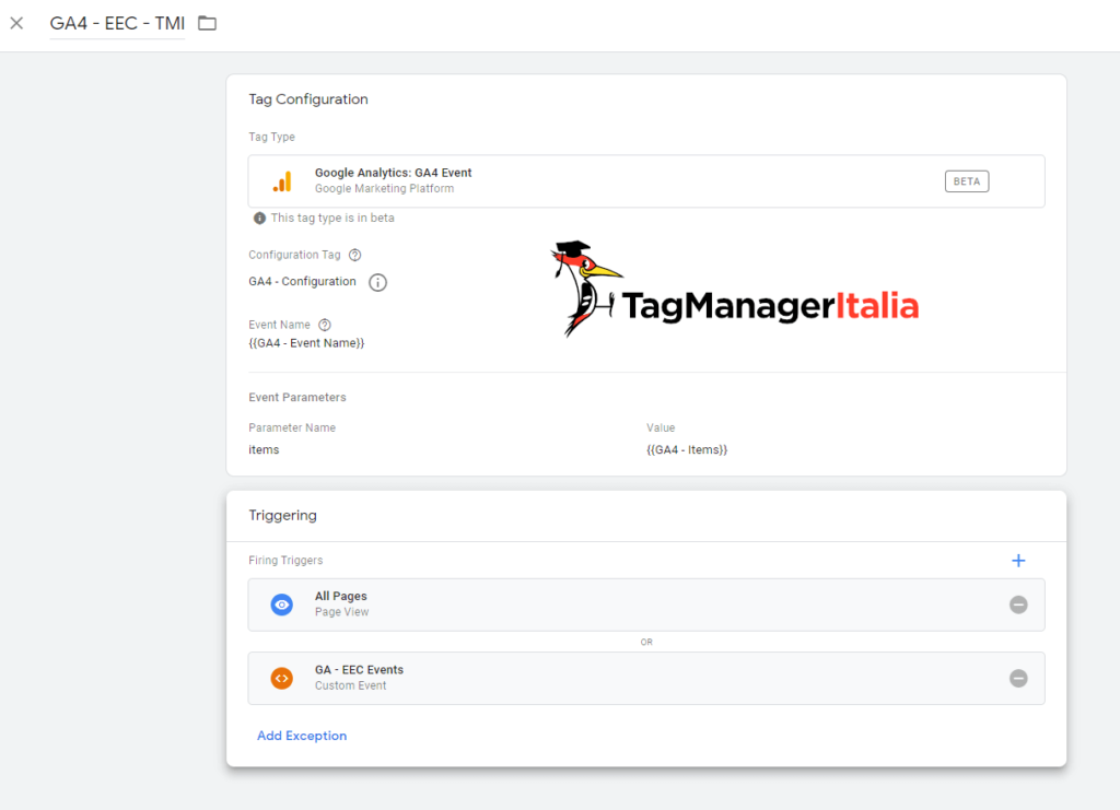 Google Analytics 4 Ecommerce Events with Google Tag Manager - Matteo Zambon