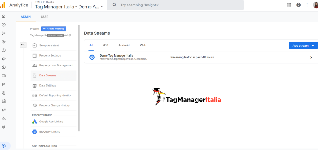 google analytics 4 data streams