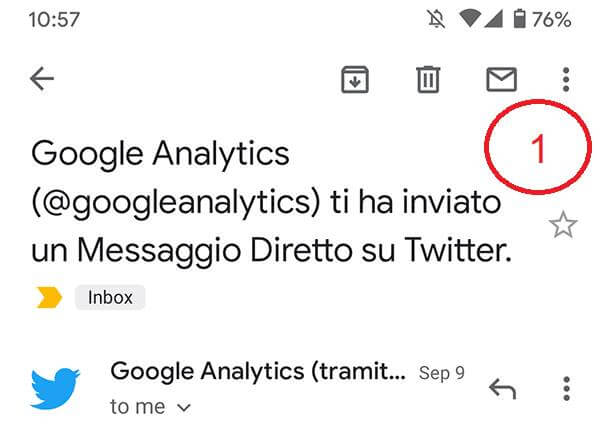 google analytics 4 - twitter segnalazione