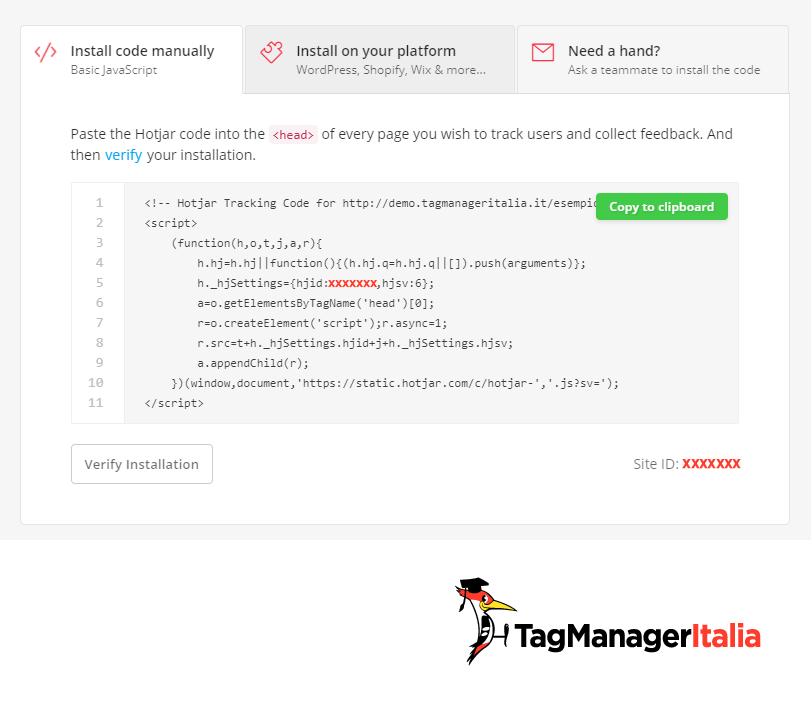 snippet hotjar google tag manager