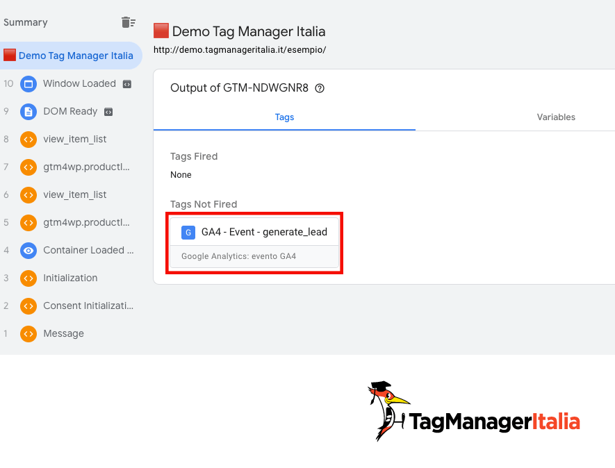 tag ga4 contact form 7 not fired debug gtm