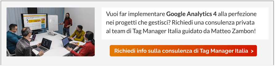 Richiedi una consulenza su Google Analytics 4